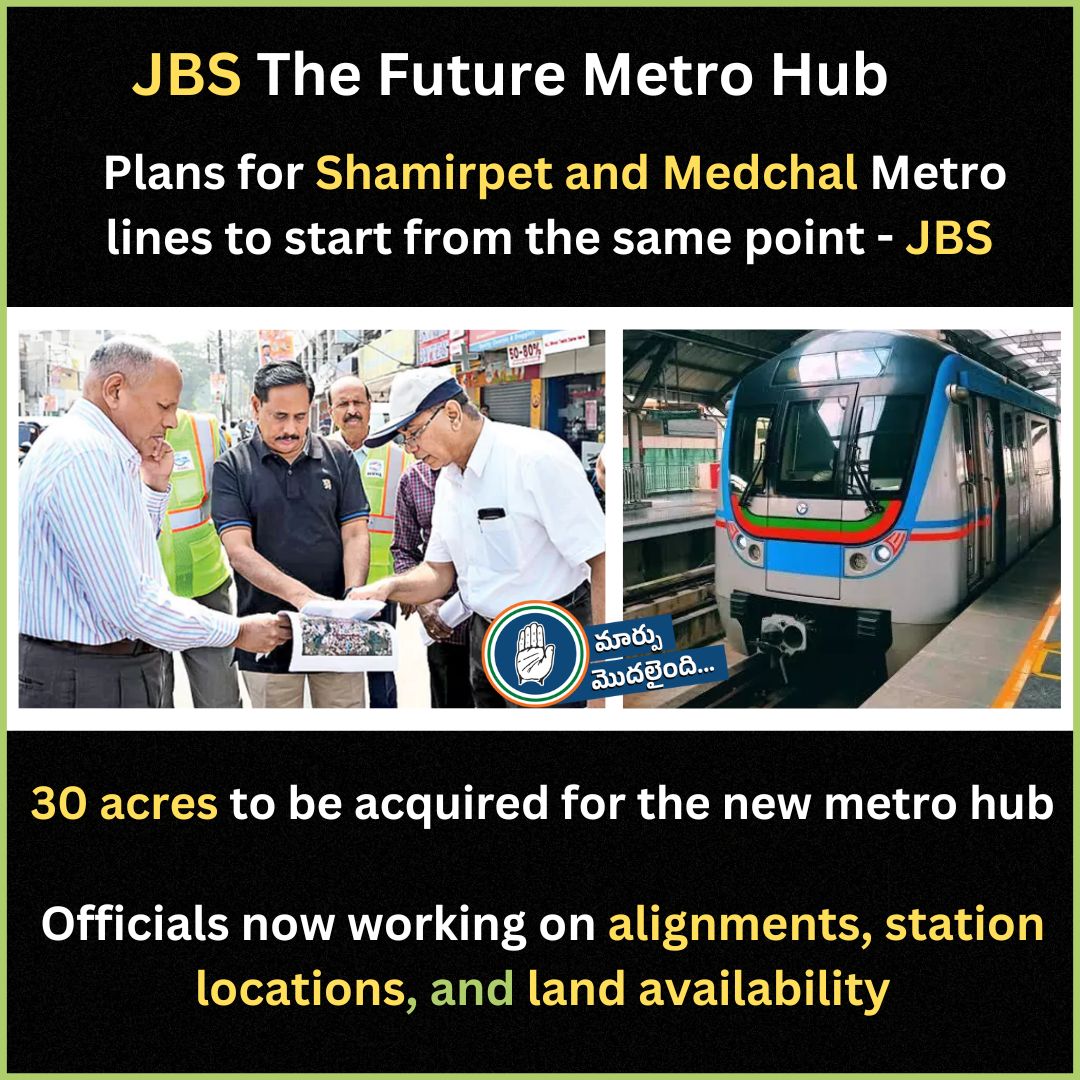 MarpuModalaindi's tweet image. Big plans ahead! 
JBS gearing up as the Metro Hub of tomorrow...

#JBSMetroHub #MetroExtension #HyderabadMetro
