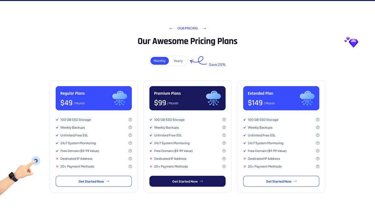 RidhwancoDev's tweet image. Day3⃣: IT Solution Website Pricing Section #day3 #webdesigner #itsolution #agency