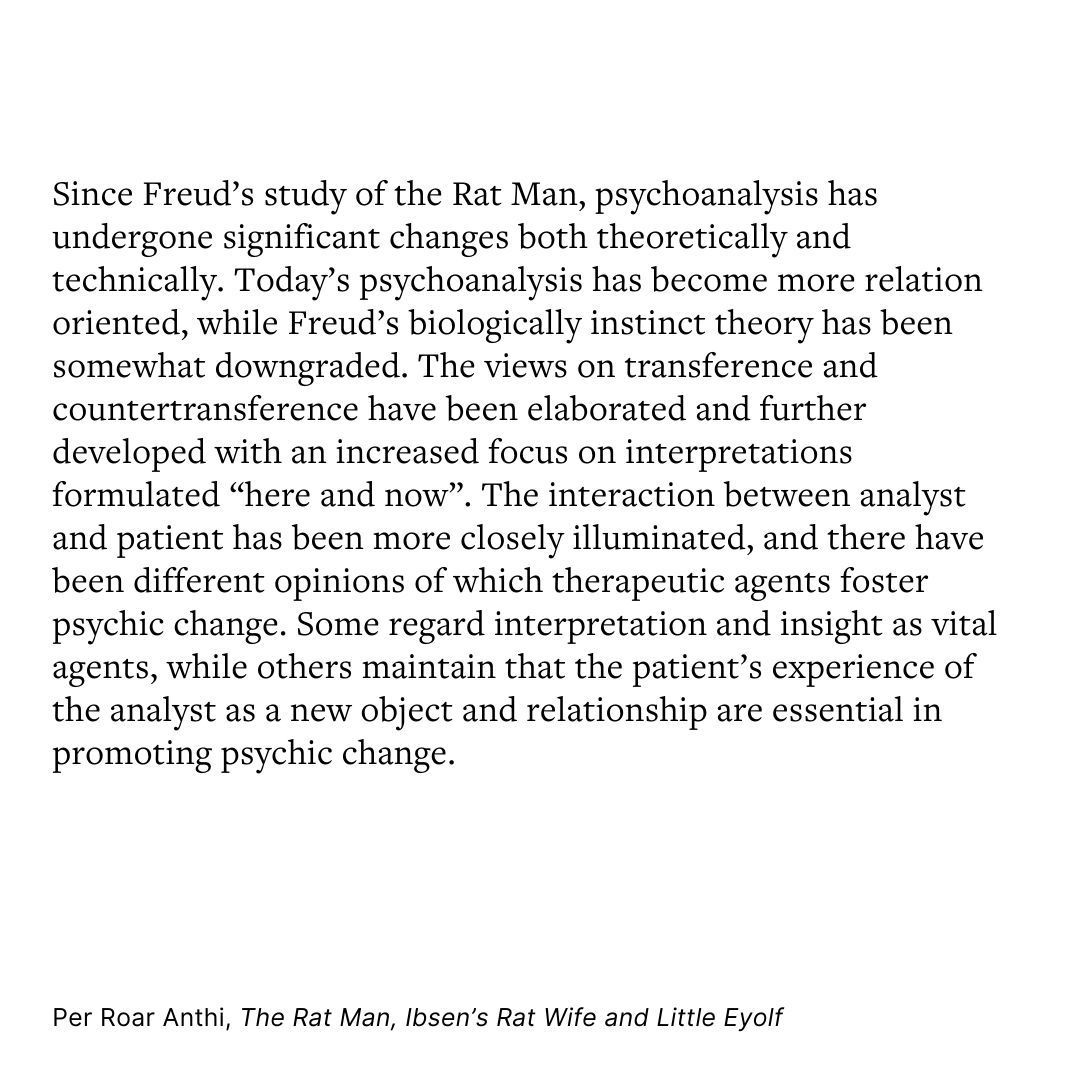 In our Special Issue, Per Anthi revisits Freud’s case of the Rat Man. You can read the full paper here (via PEP-Web): buff.ly/3PIW1XQ 

Visit buff.ly/3zcK3RX to find out more about our Special Issue.