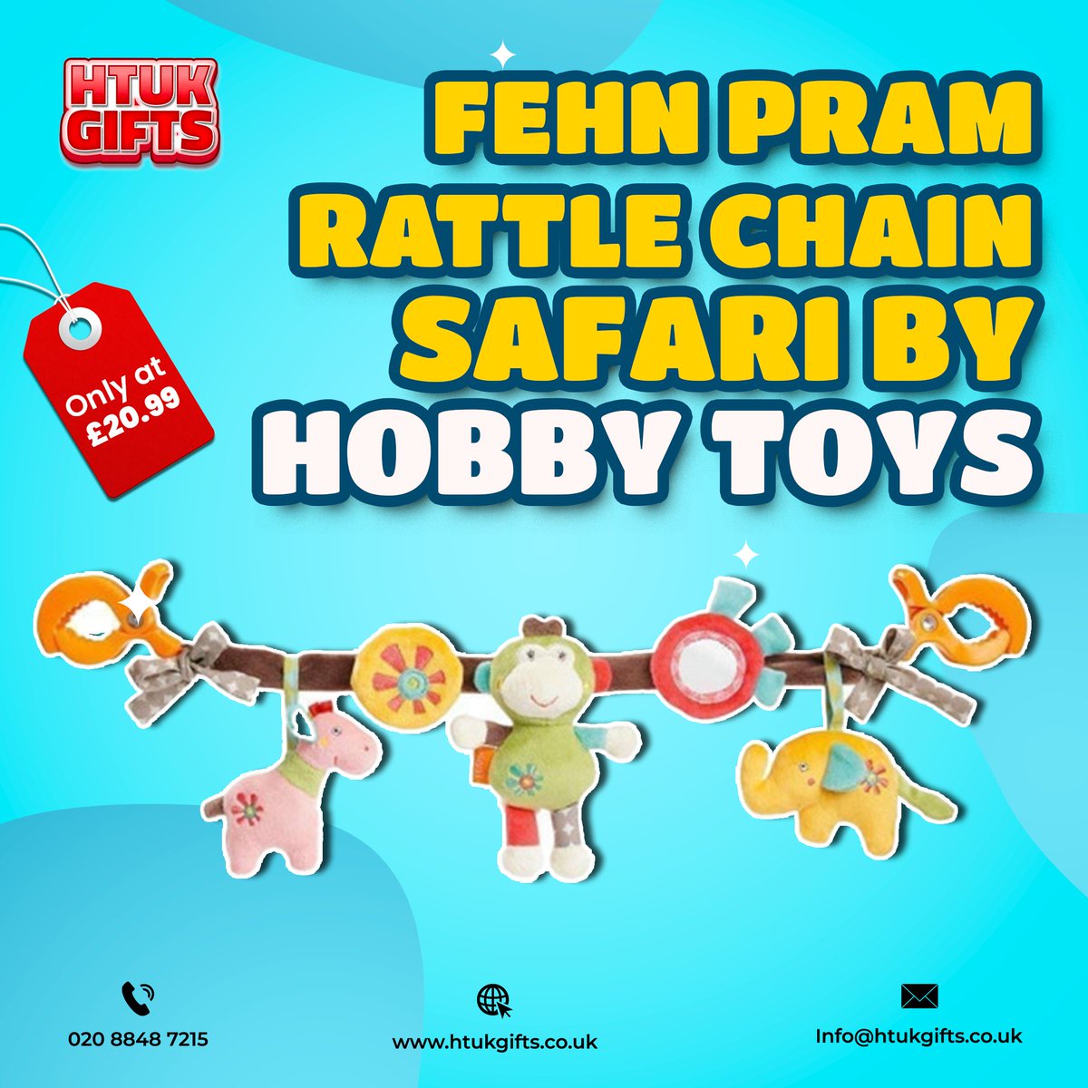 htukgifts's tweet photo. Fehn Pram Rattle Chain – Safari Edition
#AnimalCapes #HTUKGifts #londontoys #ukkids #socialskills #htukgifts #htuktoys #hobbytoys #londonlife #londonliving #babytoys #babygifts https://t.co/g1w1AYMfBS
