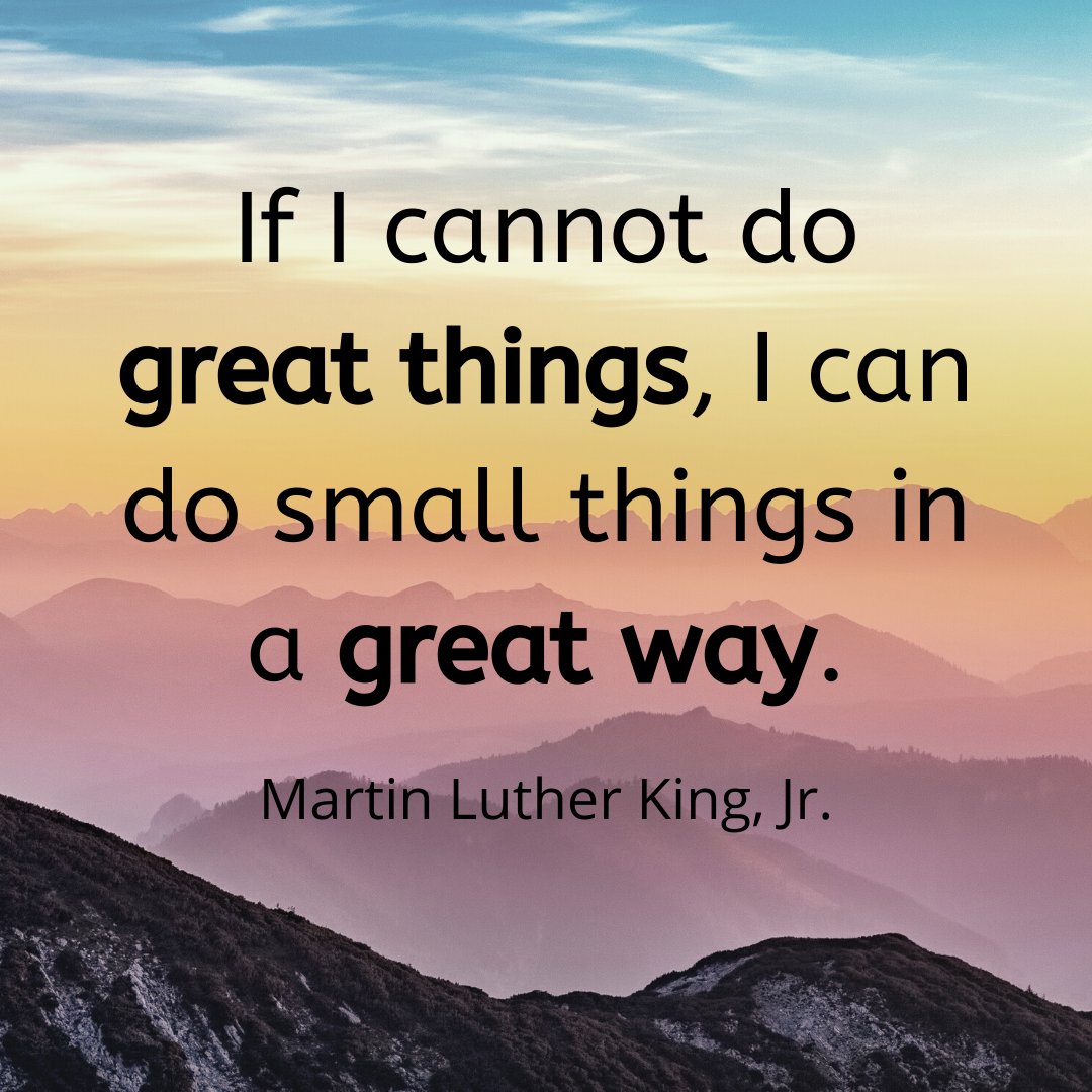 Meaningful change often begins with small, consistent actions that collectively make a big difference. Approach even the simplest tasks with care &amp; dedication because every contribution, no matter how small, has significance when done with intention and purpose. #CelebrateMonday
