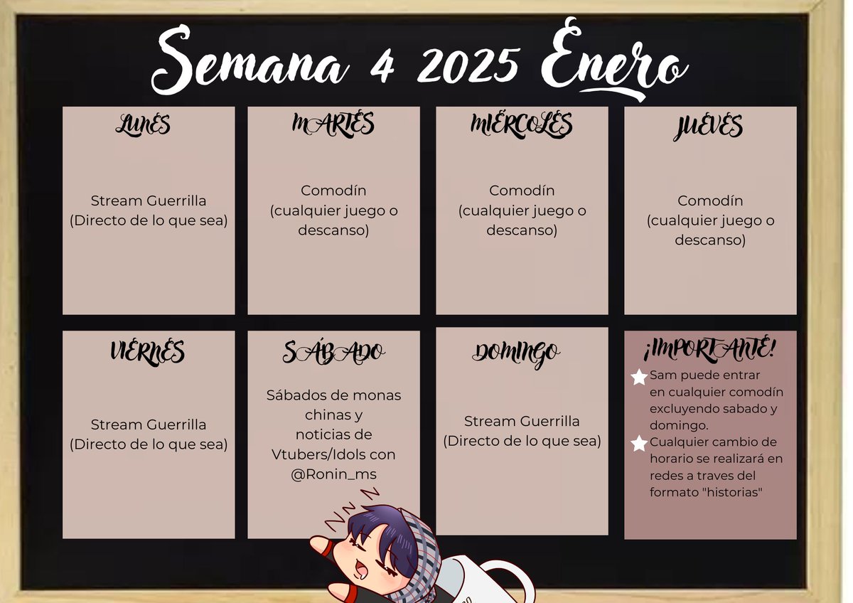 iCast05's tweet photo. #seiso #programacionsemanal #vtuber #semana #enero2025  #vtuberlatinoamerica #horario https://t.co/QCdlhF5zQo