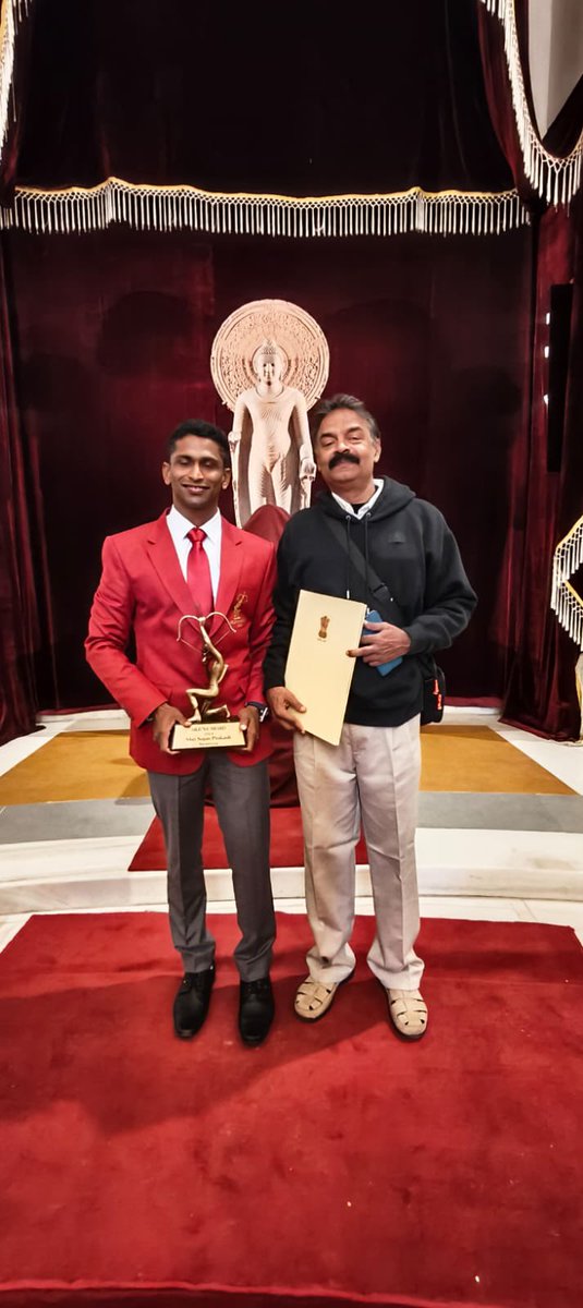 With Sajan Prakash at Rashtrapathi Bhavan