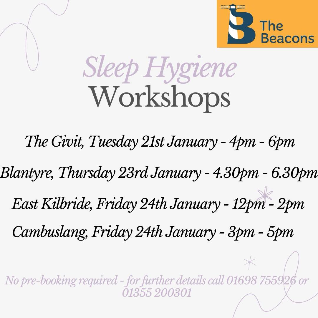 We are hosting Sleep Hygiene workshops this week.  No booking required ⬇️