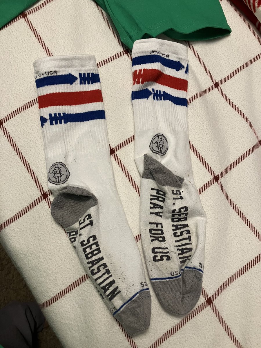 Great day to pull out those socks the teams got last year at the 2024 Showcase that <a href="/sockreligious/">Sock Religious 🧦</a> donated!
Happy Feast Fay of St. Sebastian!