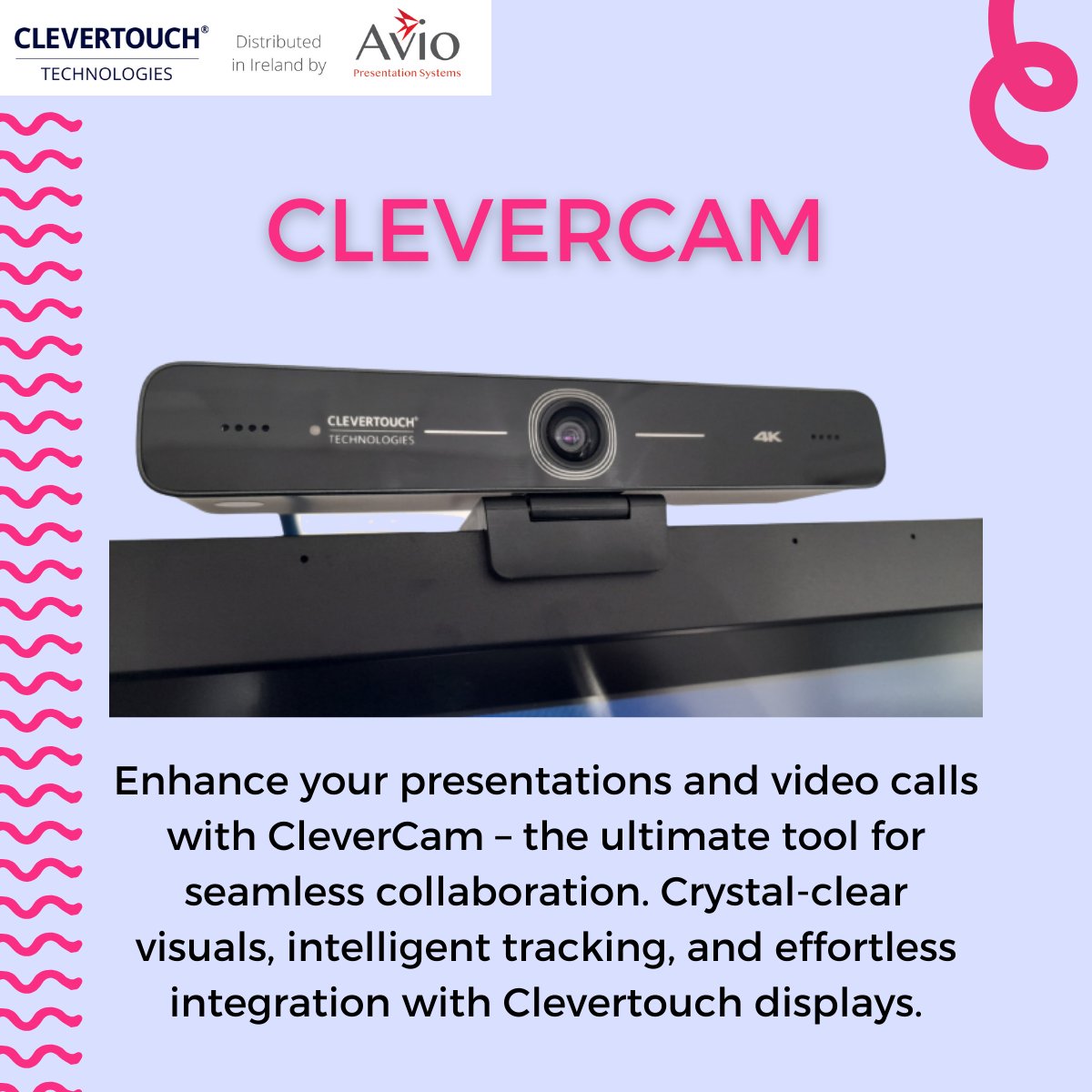 Discover the power of seamless collaboration with CleverCam – the ultimate tool for high-quality video conferencing and classroom engagement. Crystal-clear visuals and effortless connectivity make every meeting and lesson a success!