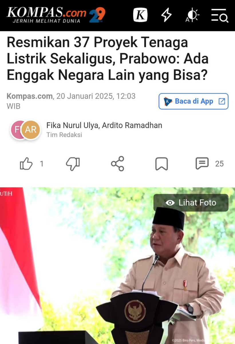Xone_ofc's tweet photo. Menunjukkan kemampuan luar biasa! Presiden Prabowo Subianto bangga atas karya bersama bangsa dalam merealisasikan proyek strategis ini
#Prabowo37ProyekPLN https://t.co/RTb6RqSiPA