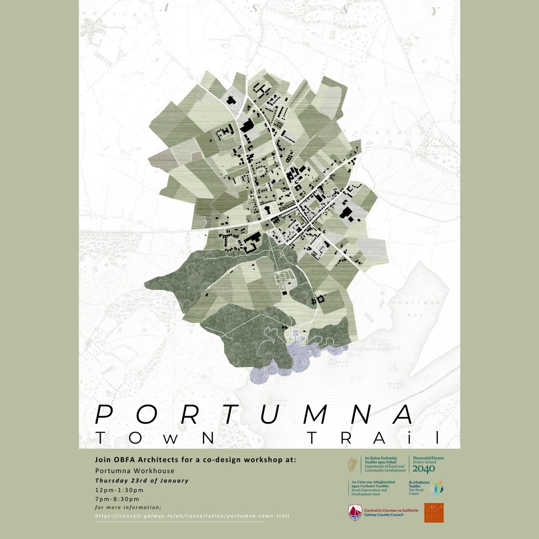GalwayCIL's tweet image. Portumna Town Trail Join the architects  for a Co-Design Workshop Irish Workhouse Centre, St. Brigid’s Road, Portumna, Co. Galway, H53EK74 instagram.com/p/DEkchY2IjBU/ #GalwayCounty #locallinks #Disability #Wheelchair #consultation #Portumna