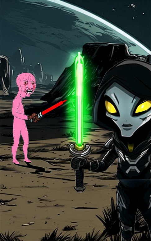 AntiSolXrpl's tweet photo. BIFFakin Moonwalker and SOLbi one Scamobi battle it out. 

Nothing can defeat the green candled power of XRP, this fight only goes one way.

#XRP #AntiSol https://t.co/iqOfq6uvcw