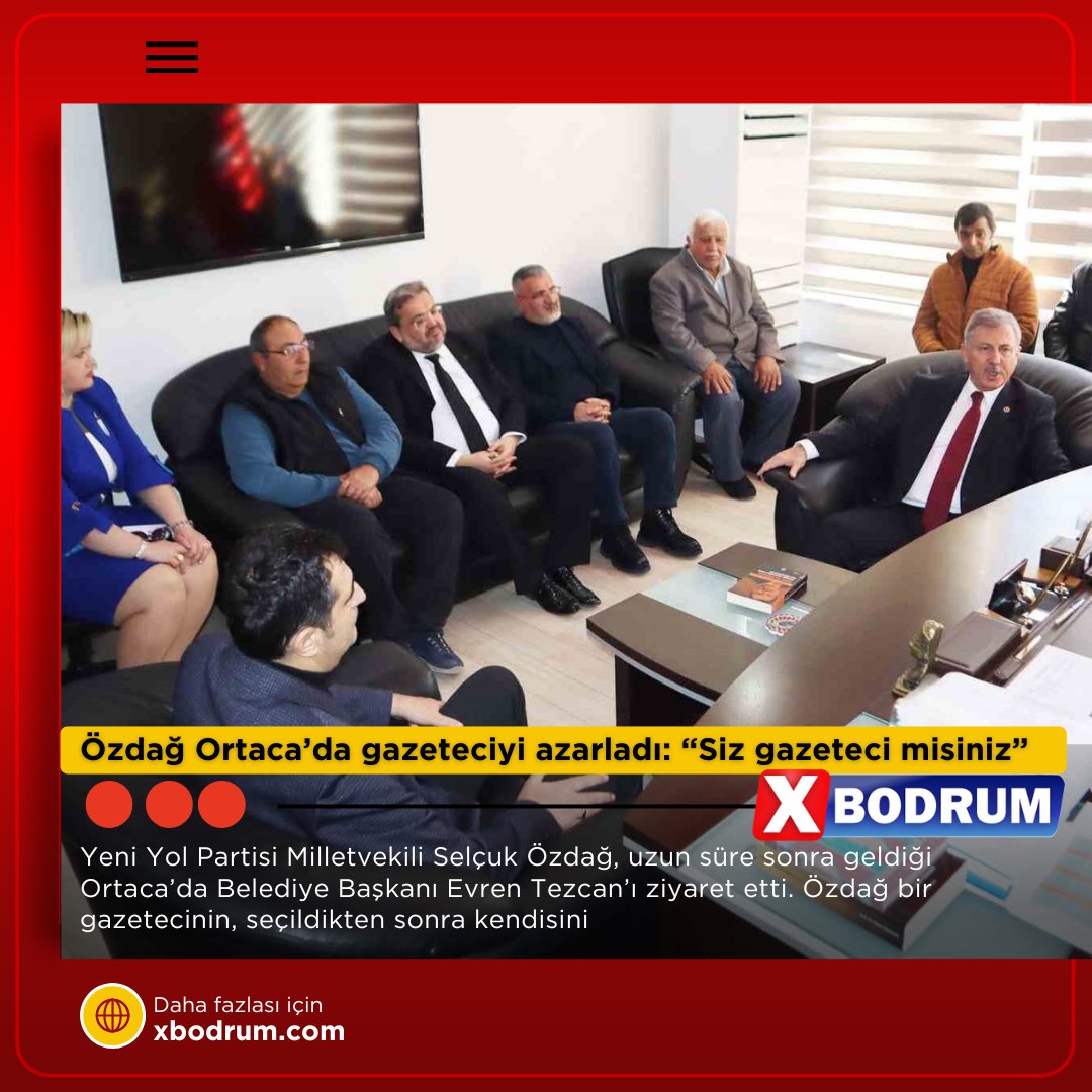 xbodrumcom's tweet image. Yeni Yol Partisi Milletvekili Selçuk Özdağ, uzun süre sonra geldiği Ortaca’da Belediye Başkanı Evren Tezcan’ı ziyaret etti.
xbodrum.com/ozdag-ortacada…
#haber #yeniyolpartisi #selçuközdağ #evrentezcan #muğla