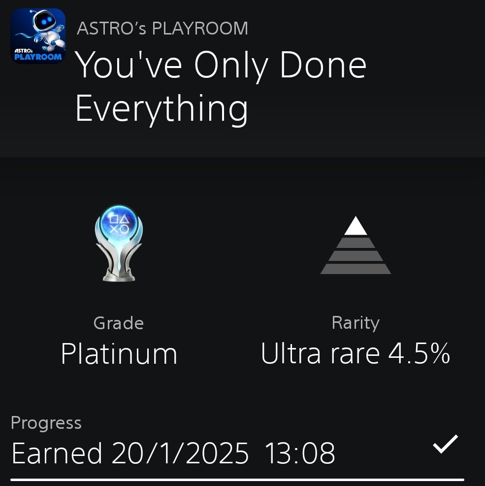 RealSockey99's tweet image. @Rosie_Caddick @DavidJackson_85 @rob_pearson86 @NathanDitum #PSAccess #PlatinumTrophy #PS5 #Playstation5 #AstrosPlayroom