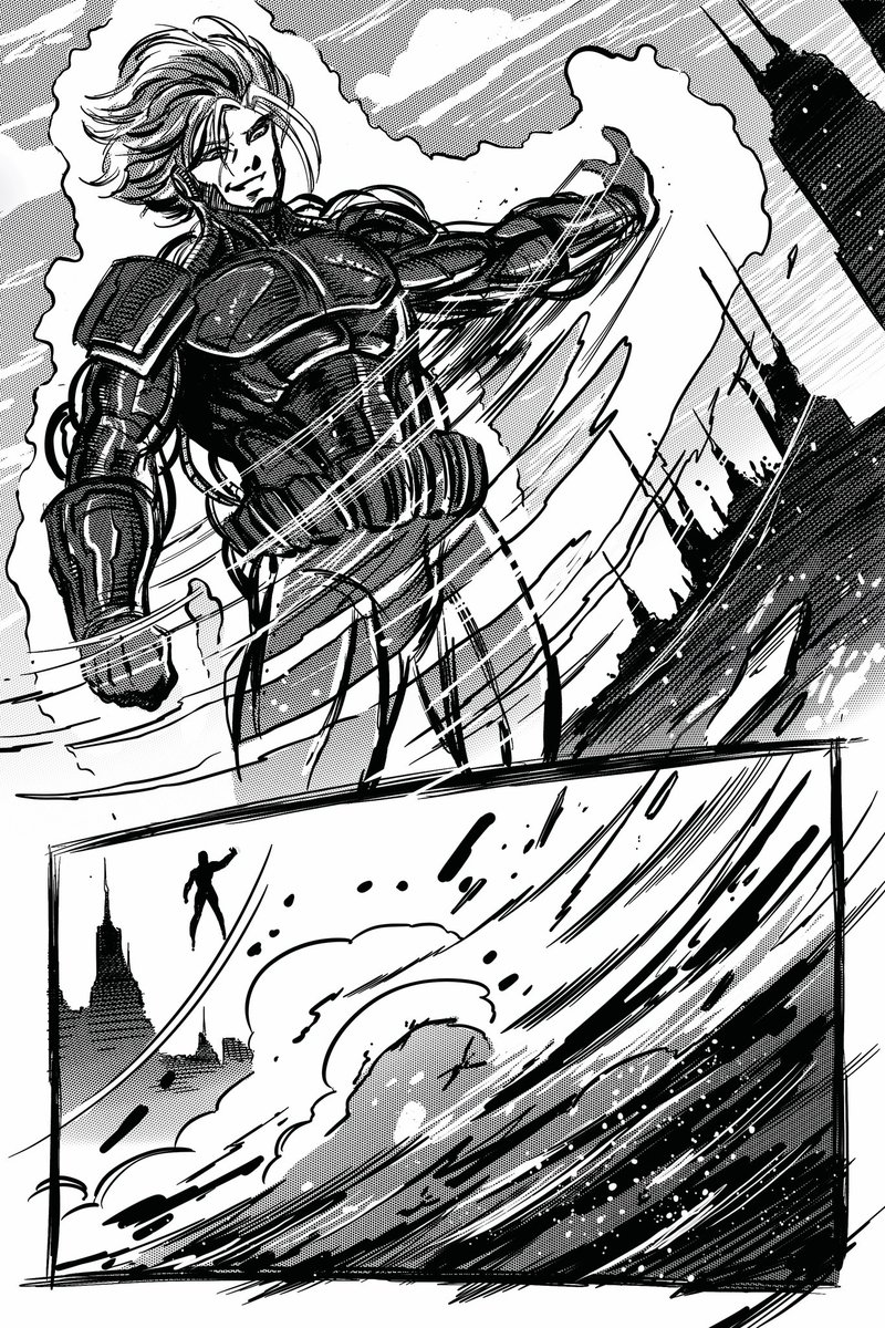 Experimenting with different styles and techniques for fun. #comicbook #comicartist