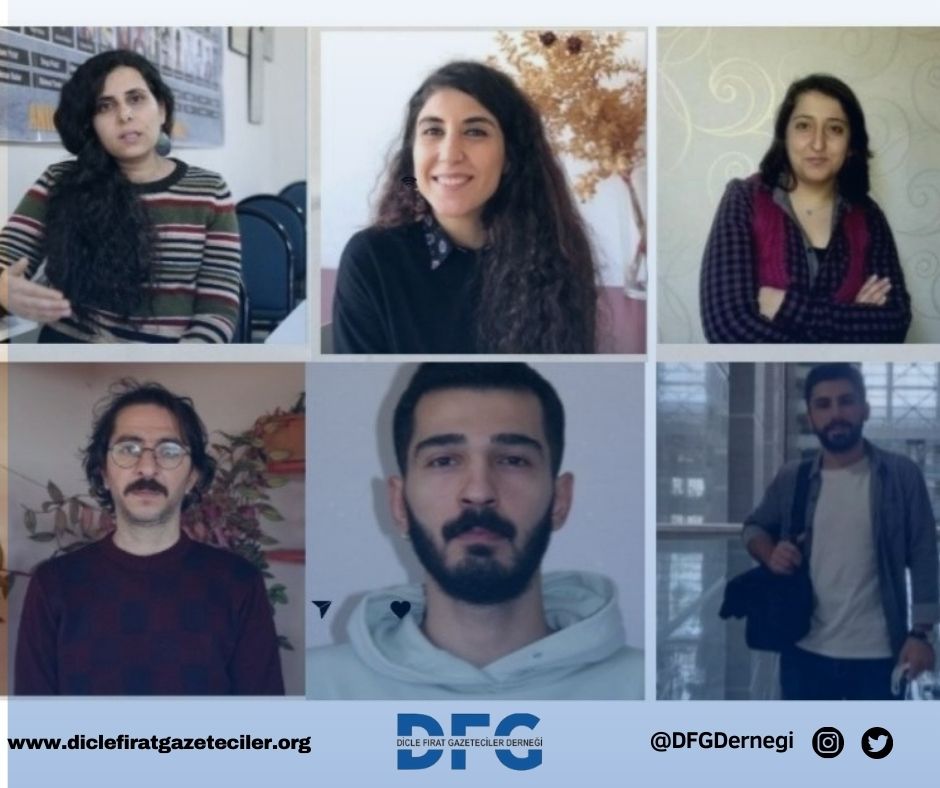 📌6 Gazeteci tutuklandı

Bugün İstanbul Adliyesi'nde ifadesi alınan Reyhan Hacıoğlu, Necla Demir, Rahime Kavrar, Ahmet Güneş, Welat Ekin ve Vedat Örüç tutuklandı

Verilen bu kararı kabul etmiyoruz. Bugün tutuklanan arkadaşlarımız gibi baş eğmeyeceğiz ve hakikatleri yazmaktan