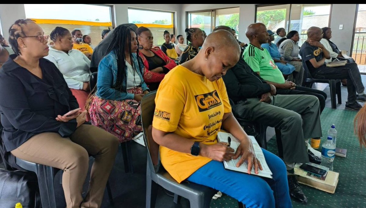 DeanPadayhag's tweet photo. GTEAMS South Africa officially opened its 2025 school year in Boksburg on Saturday, January 18. Approximately 50 teachers, administrators, staff, and students from Gauteng province attended this significant launch. Some teachers provided encouragement and introductory lessons on the dispensational approach to Bible study. Registrations for both returning and new students were conducted, along with the distribution of books and educator kits. Students from distant provinces such as Northwest, Mpumalanga, and parts of Soshanguve who could not attend due to distance will receive their materials through courier services or directly from their teachers. This year's enrollment is the largest in GTEAMS's history. 
GTEAMS Cape Town branch will also open this year! 
Kudos to all the GTEAMS teachers, administrators, and staff for their hard work!