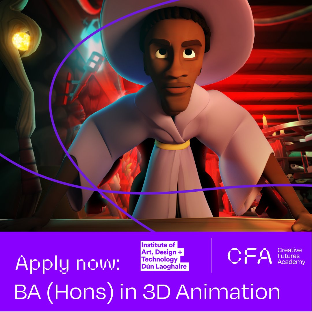 @creativefuturesacademy (@creativefutur16) on Twitter photo Apply now: BA (Hons) in 3D Animation
Learn to design, build and create digital worlds and tell the stories of tomorrow using advanced technologies.
Apply via CAO: creativefuturesacademy.ie/courses/3d-ani…
<a href="/myIADT/">IADT Dún Laoghaire</a> are running a “spotlight session” on 27th January: iadt.ie/spotlight-sess… Apply now: BA (Hons) in 3D Animation
Learn to design, build and create digital worlds and tell the stories of tomorrow using advanced technologies.
Apply via CAO: creativefuturesacademy.ie/courses/3d-ani…
<a href="/myIADT/">IADT Dún Laoghaire</a> are running a “spotlight session” on 27th January: iadt.ie/spotlight-sess…