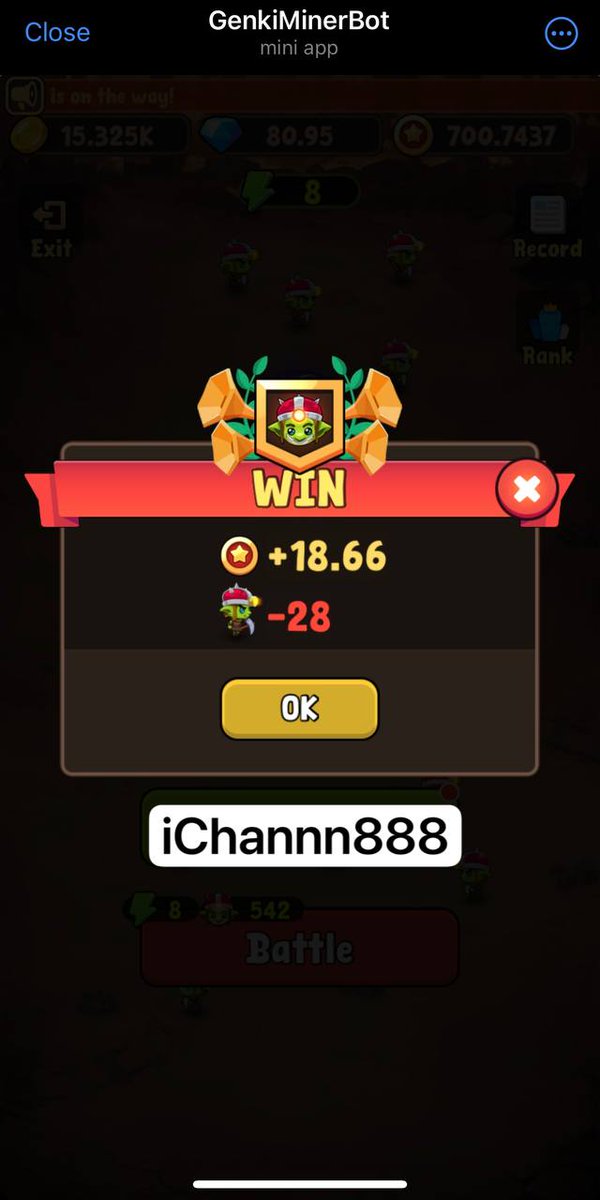 rodriguezccarlo's tweet photo. This is my biggest win so far🤞🏼
My UID: 30890002592834 #GenkiMinerBattle https://t.co/P3yBaV0qPQ
