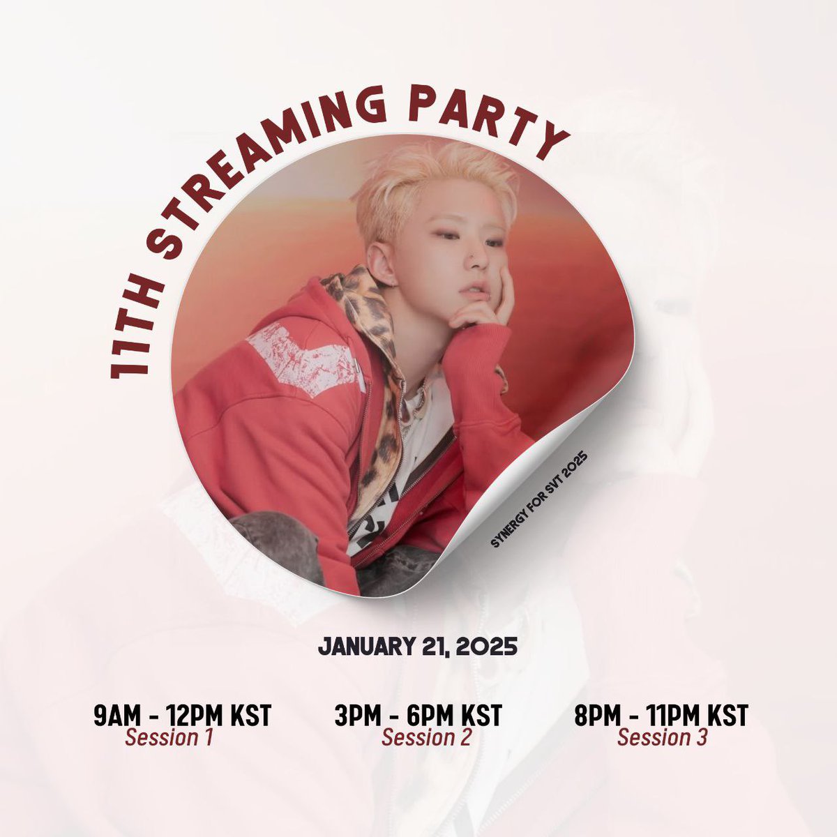synergyforsvt's tweet photo. [STREAMING PARTY]

CARATS, come and join Synergy in our 11th Streaming Party for #PRIME_TIME on YouTube &amp; Spotify!

Schedules:
1st: 9AM - 12PM KST
2nd: 3PM - 6PM KST
3rd: 8PM - 11PM KST 

#SynergyStreamingParty #BSS_CBZ @pledis_17 https://t.co/qwyKMr6LPD