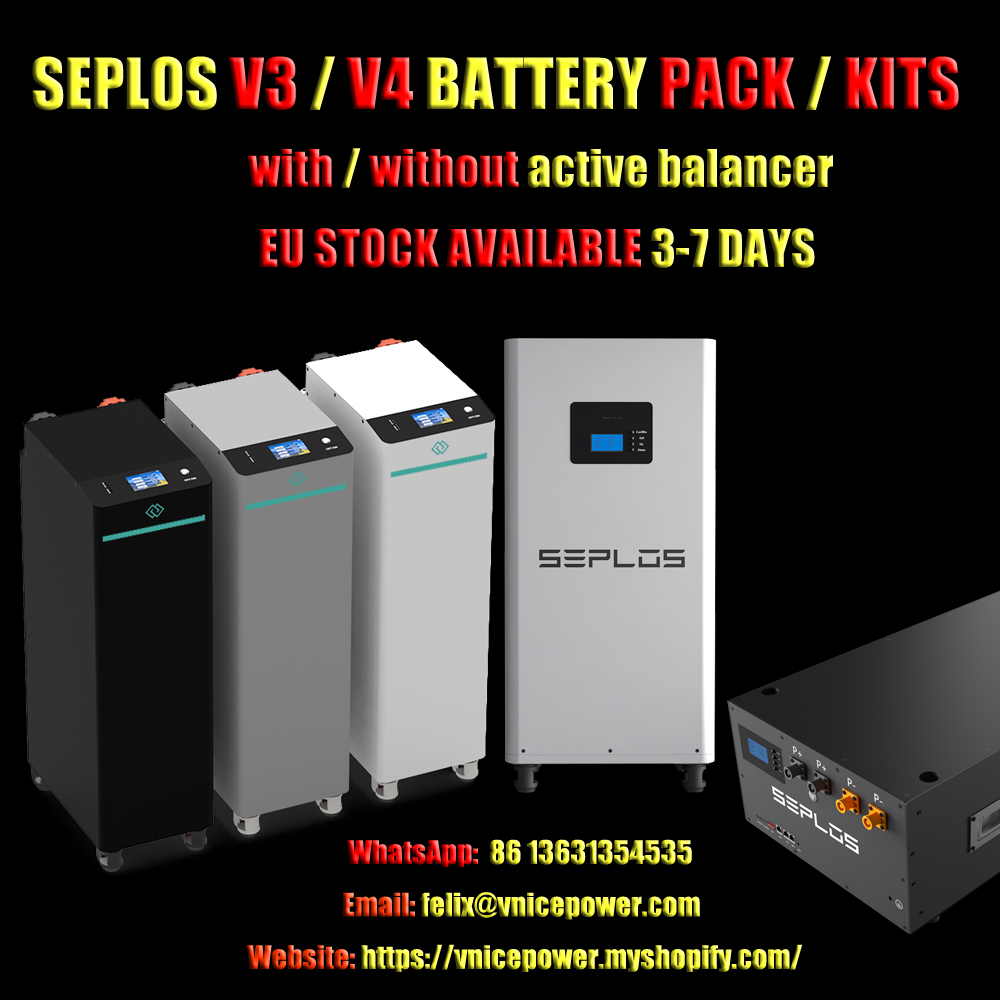 VnicePower's tweet photo. 🌟 Seplos V3/V4 DIY 15Kwh LiFePo4 Battery Series!
🚀 EU Stock Available, 3-7 days to your home!
🔥 Hot selling product, Click to get 5% discount
📩 Email: felix@vnicepower.com
✅ Web: https://t.co/t6UNsP7Ezj

#sepols #seplosV4 #DIYbattery #lifepo4battery #MASON280L #vnicepower https://t.co/DIu3Nl8BAl