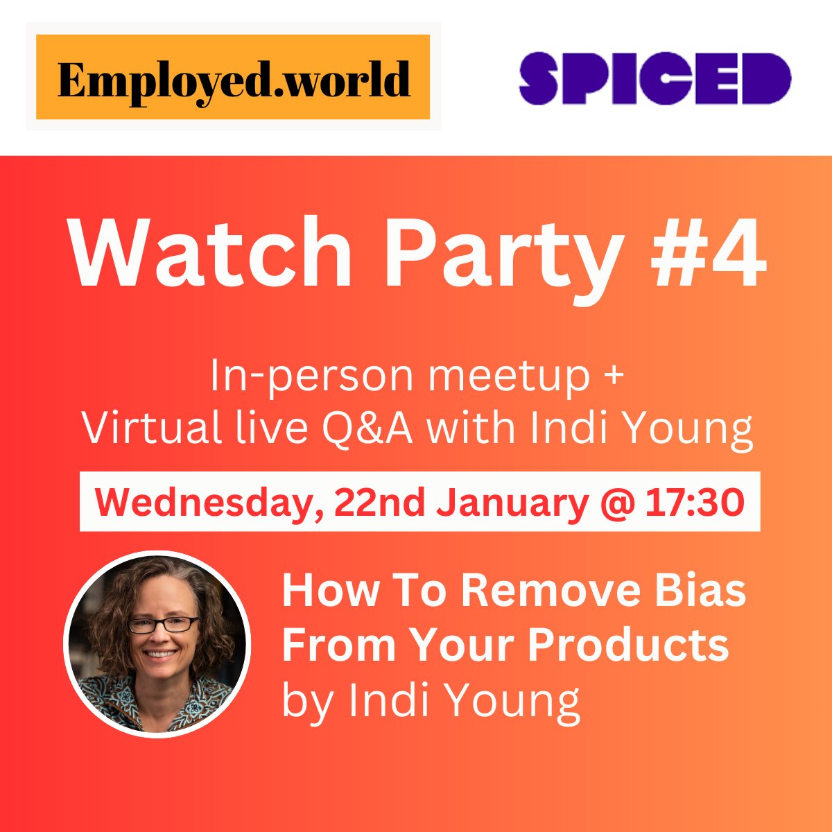indiyoung's tweet photo. 1/2 Watch Party in 📍#BERLIN! 

Join a group, eat some excellent snacks, and watch my talk How to Remove Bias From Your Products. Then I'll join you remote and we can discuss what you're experiencing on the subject in your own careers. https://t.co/twvs1BP11S