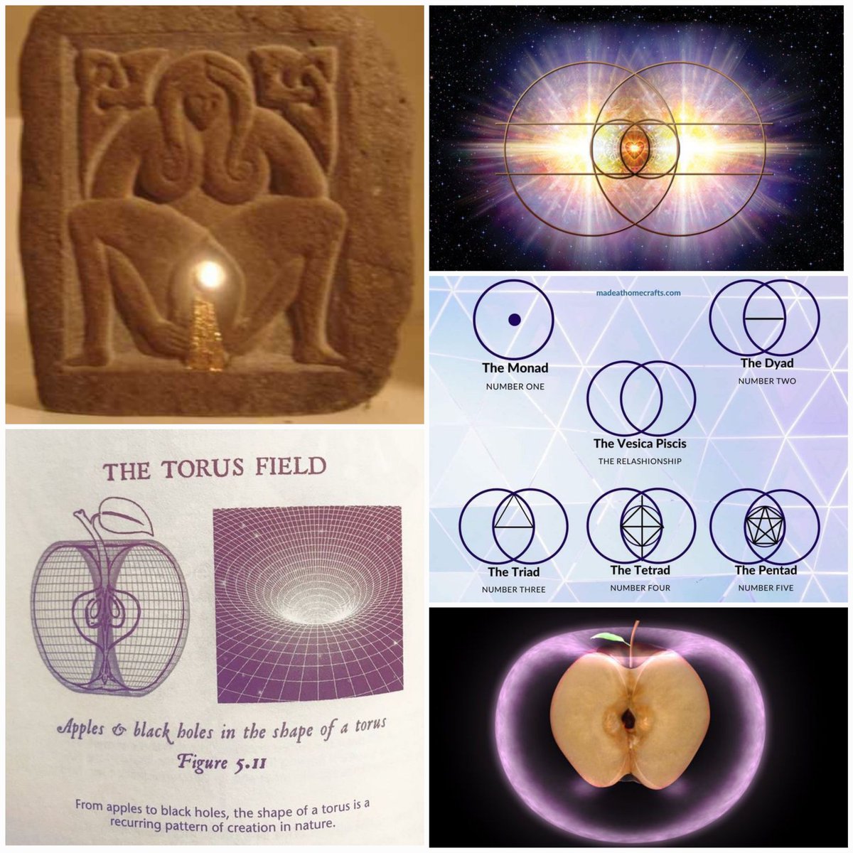 Is the WORMHOLE the 'sacred centre' of creation, symbolised by the vesica piscis... a PORTAL through which LIFE itself is incarnated? Does the APPLE serve as a bridge to 'hidden geometry' revealing KNOWLEDGE and a deeper connection between the physical and SPIRITUAL realms?"