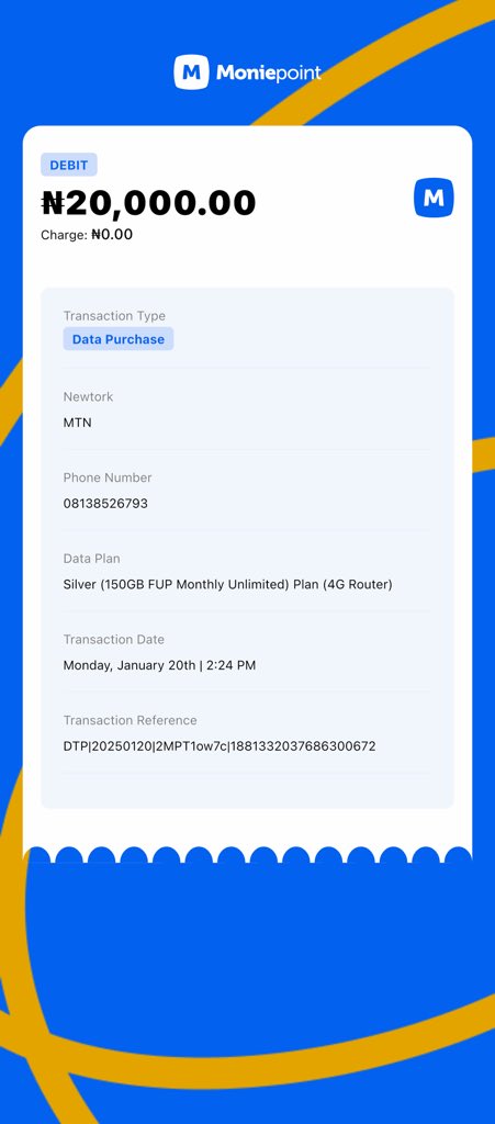 Tonyempiree's tweet photo. @moniepointng Hello, I subscribed my @MTNNG with 20K for 150GB but I was told my service is not eligible for the service and Moniepoint showed me transaction pending, please will my money be reversed or what because I don’t understand 

Thank you, I need help asap https://t.co/kC0qsnrb71