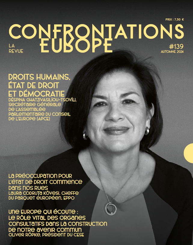 La Secrétaire générale de l'APCE, Despina Chatzivassiliou, est l'invitée de marque ce mois dans la revue <a href="/Confront_Europe/">Confrontations Europe</a>, où elle parle du pouvoir des valeurs et du travail de l'Assemblée dans une Europe en pleine mutation :
image-strategie.com/Confrontations…