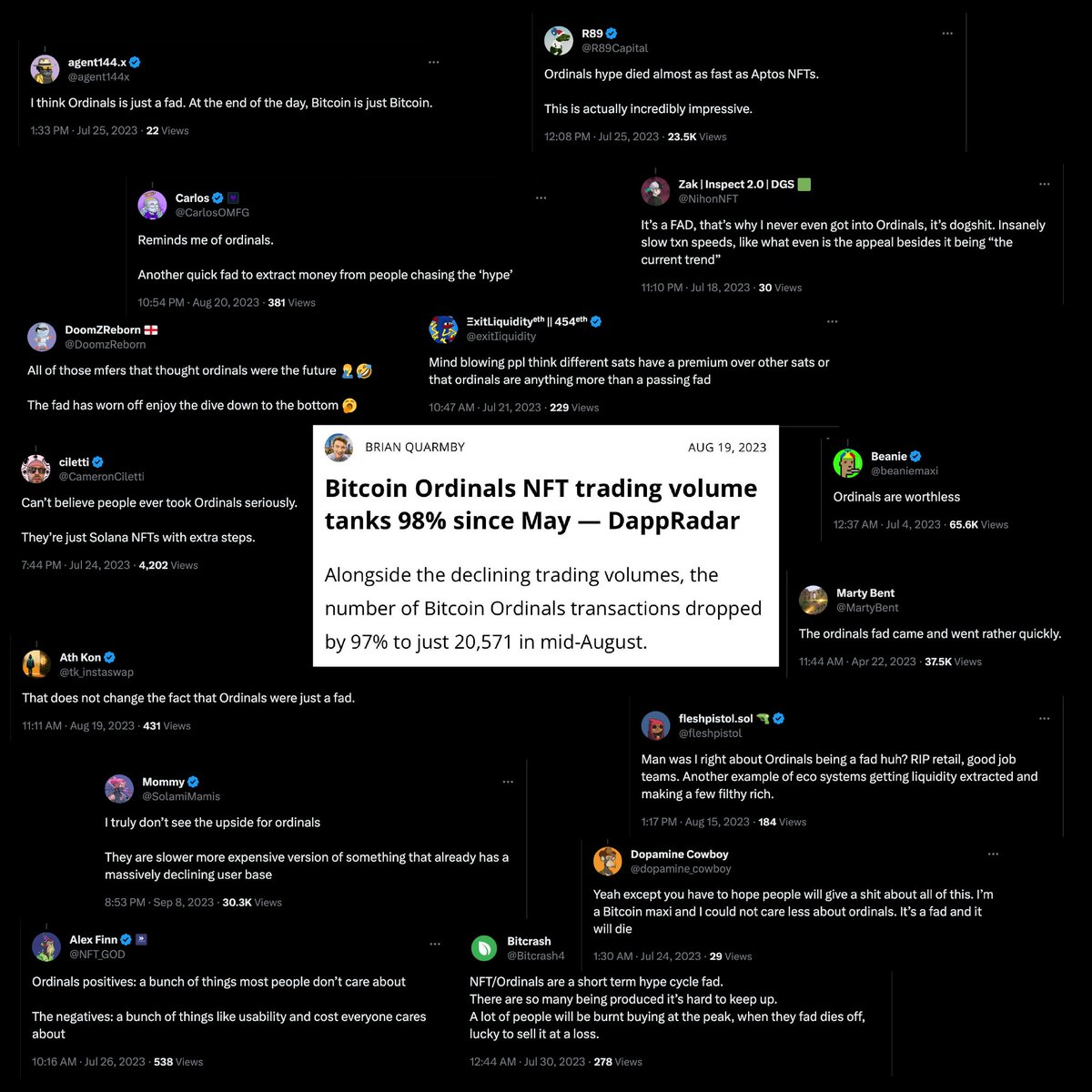 Gm to everyone bullish on Bitcoin Ordinals