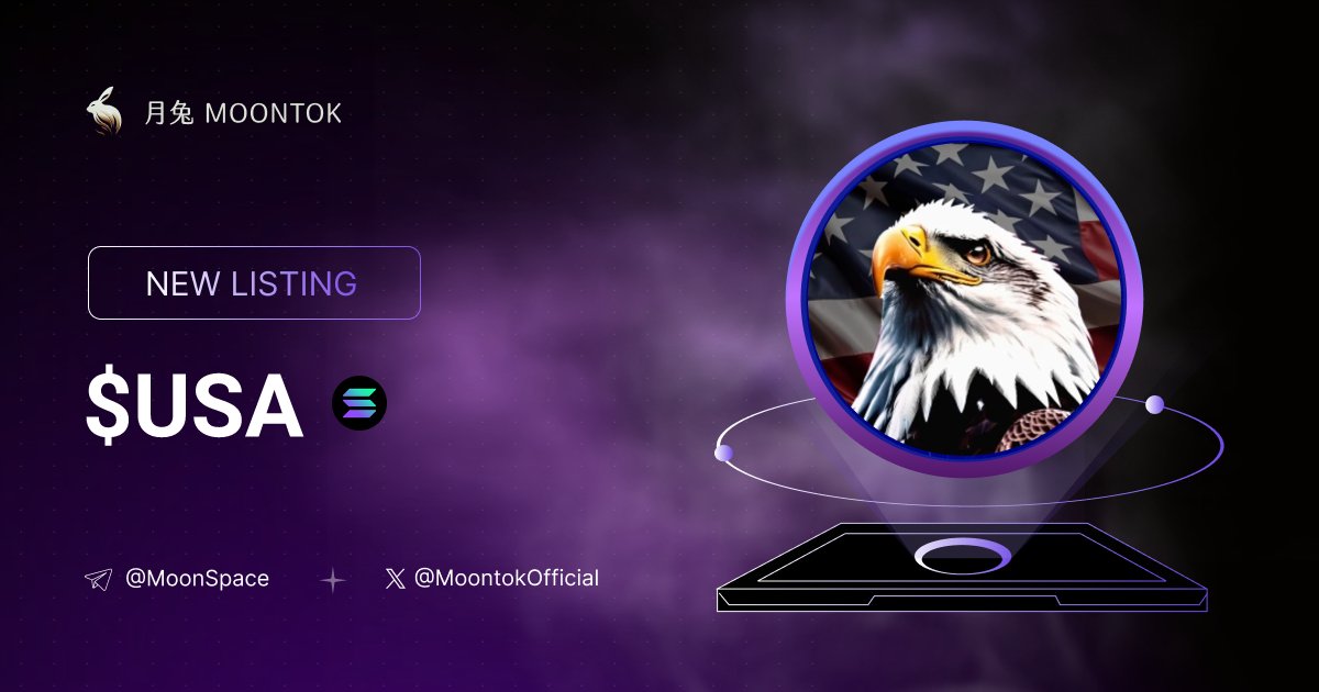 ⚡ 月兔雷霆 - Moontok Xpress

United States of America ( $USA )
moontok.io/coins/united-s…

2rY3CzitqSoY9ptADcvyKrJJKEuW9SVstBoaTv9Cpump

LIQ: $130,687 | MC: $866,901

#altcoin #memecoins @USA_MEMETOKEN <a href="/moontokofficial/">Moontok 月兔 🐇</a>