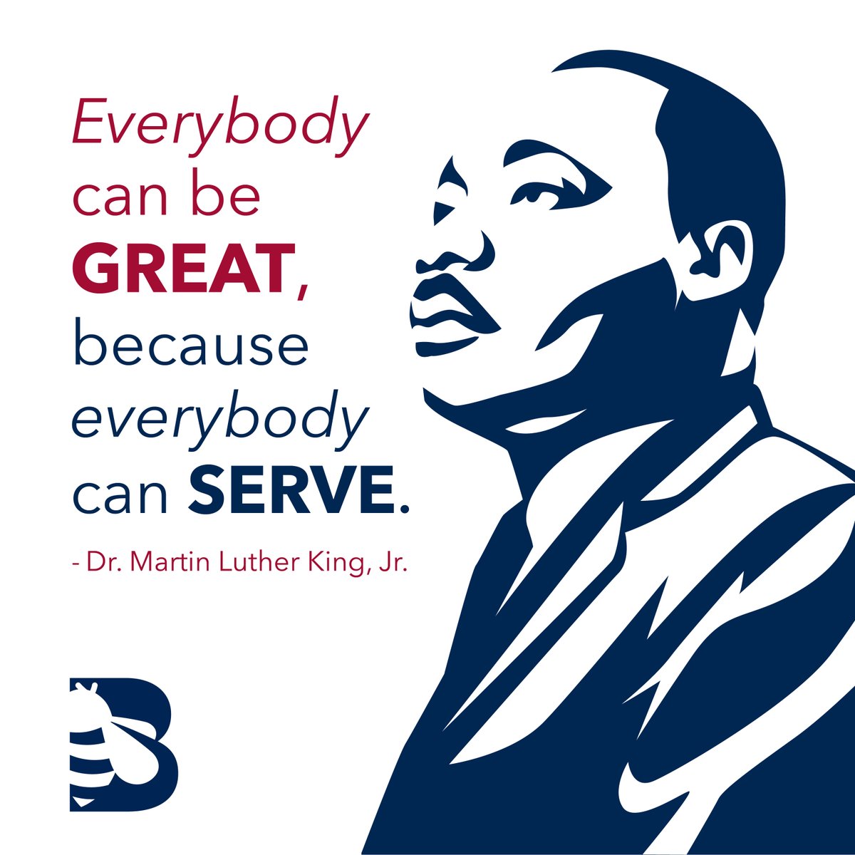Every day presents an opportunity to make a difference. Whether it's helping a neighbor or organizing a food drive, each act of kindness counts. Today as we honor Dr. Martin Luther King, Jr., let's continue to embody Dr. King's legacy through our actions and commitment to service