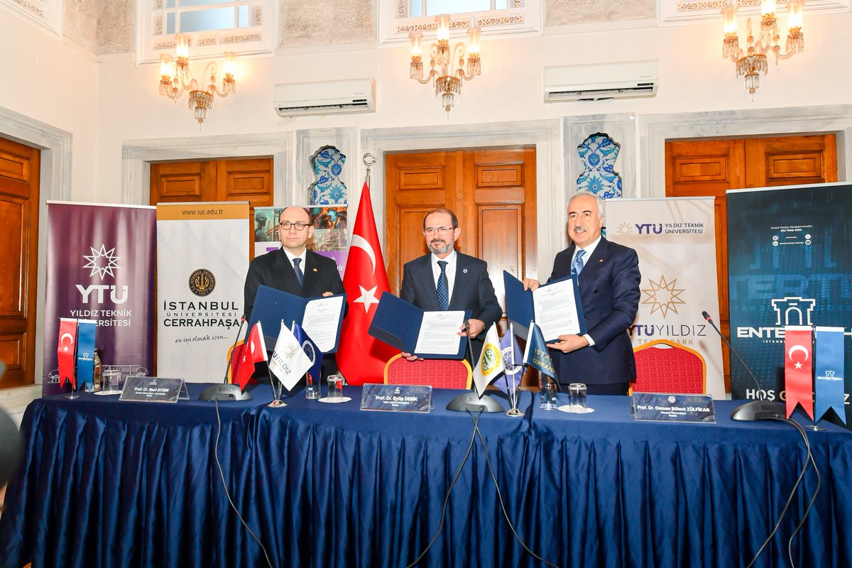 istuniresmi's tweet photo. İstanbul Üniversitesi ve İstanbul Üniversitesi- Cerrahpaşa ortaklığında faaliyetlerini sürdüren Entertech İstanbul Teknokent ile Yıldız Teknik Üniversitesi bünyesine bağlı Yıldız Teknopark arasında, 17 Ocak 2025 tarihinde bir iş birliği protokolü imzalandı. https://t.co/gCvh7LcI0D