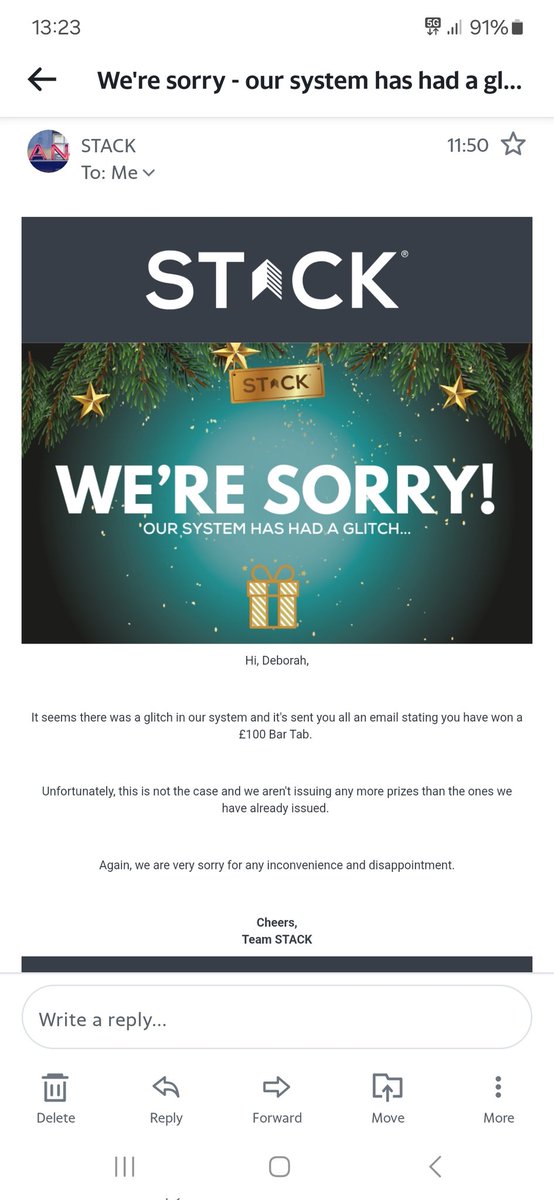 Brown01Deb's tweet photo. I wonder how many people were affected by 'the glitch'.....?  Better luck next time, for me anyhow 🤷
@stackseaburn 
@StackNewcastle https://t.co/HxGMDfLhe8