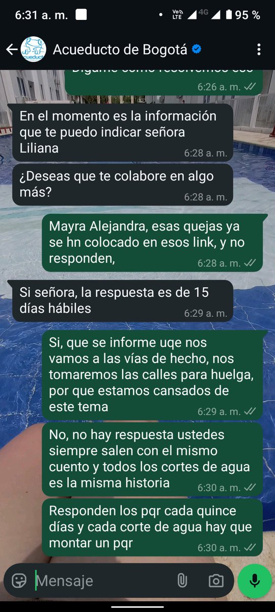Rediamondlive's tweet photo. La respuesta que nos da el @AcueductoBogota cada ves que tenemos racionamiento de agua en el sector, si servicio ya durante 3 días, pero el recibo si se debe pagar inmediatamente. Quien responde? PQR cada ves que nos hagan racionamiento? https://t.co/JMkBrjntMB