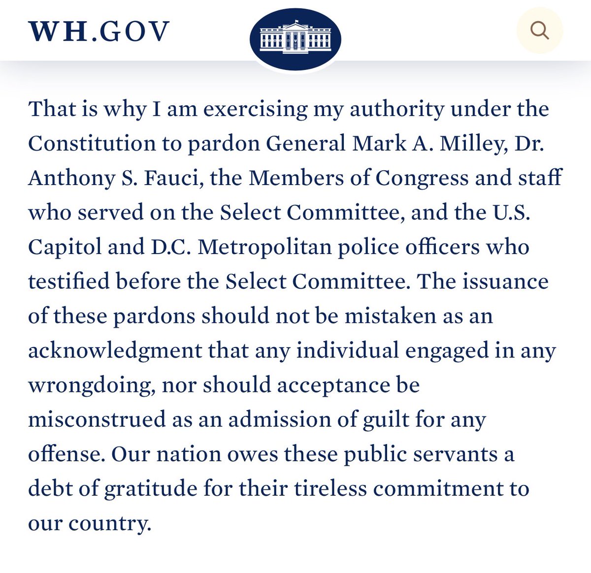 There you have it. Biden pardons Anthony Fauci. This is the proof I need that Fauci and Biden have committed crimes against humanity. 

At least now Fauci will not be able to hide behind the fifth amendment. Since he can’t incriminate himself, he has no right to remain silent.
