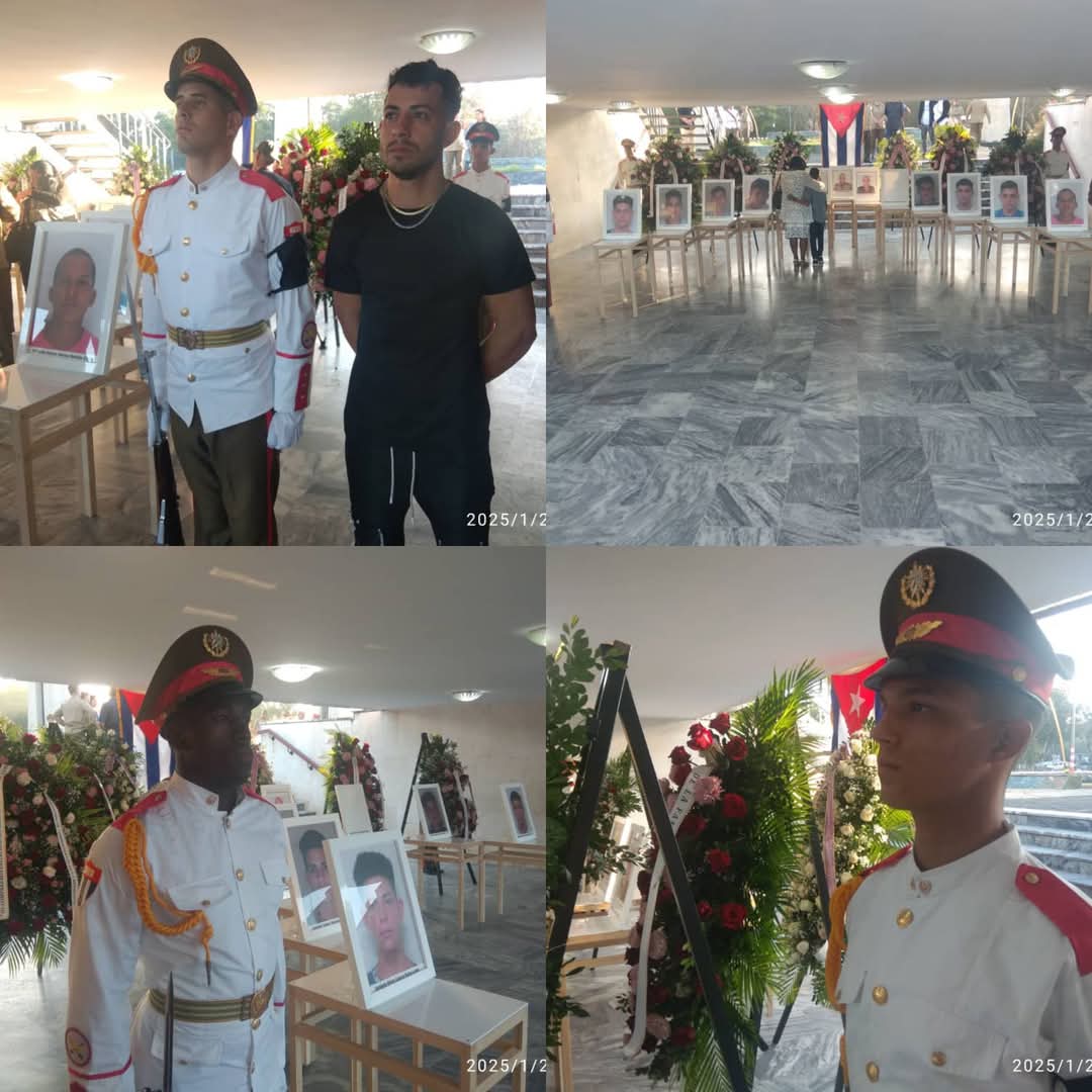 20/1 Se realiza ceremonia de homenaje póstumo a los 13 combatientes caídos en cumplimiento del deber, en Melones, provincia de Holguín, Cuba. Nuestro tributo a los valerosos combatientes, el abrazo a familiares y amigos.
 #CubaHonra