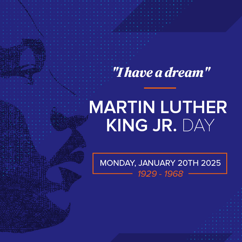 Today, we honor the legacy of Dr. Martin Luther King Jr., a leader whose vision of equality, justice, and unity continues to inspire us all. Let’s take this day to reflect on his message and recommit ourselves to building a more inclusive and equitable world.