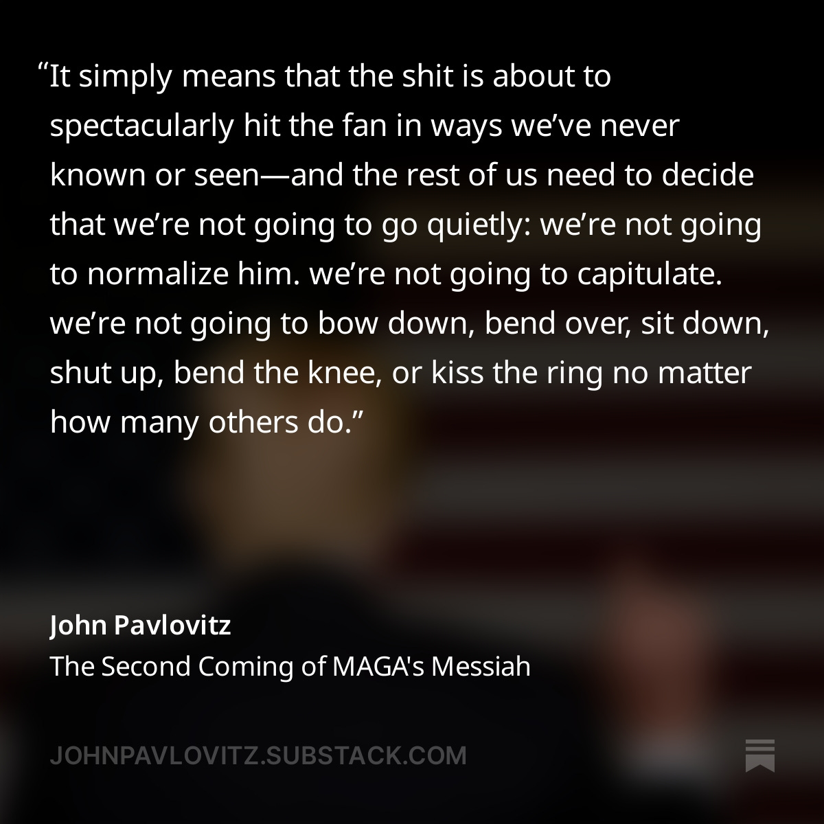 johnpavlovitz's tweet photo. 'The Second Coming of MAGA's Messiah'

FULL POST: https://t.co/UP7awOxLgx

#TrumpInauguration2025 https://t.co/mPAaw4VeJb