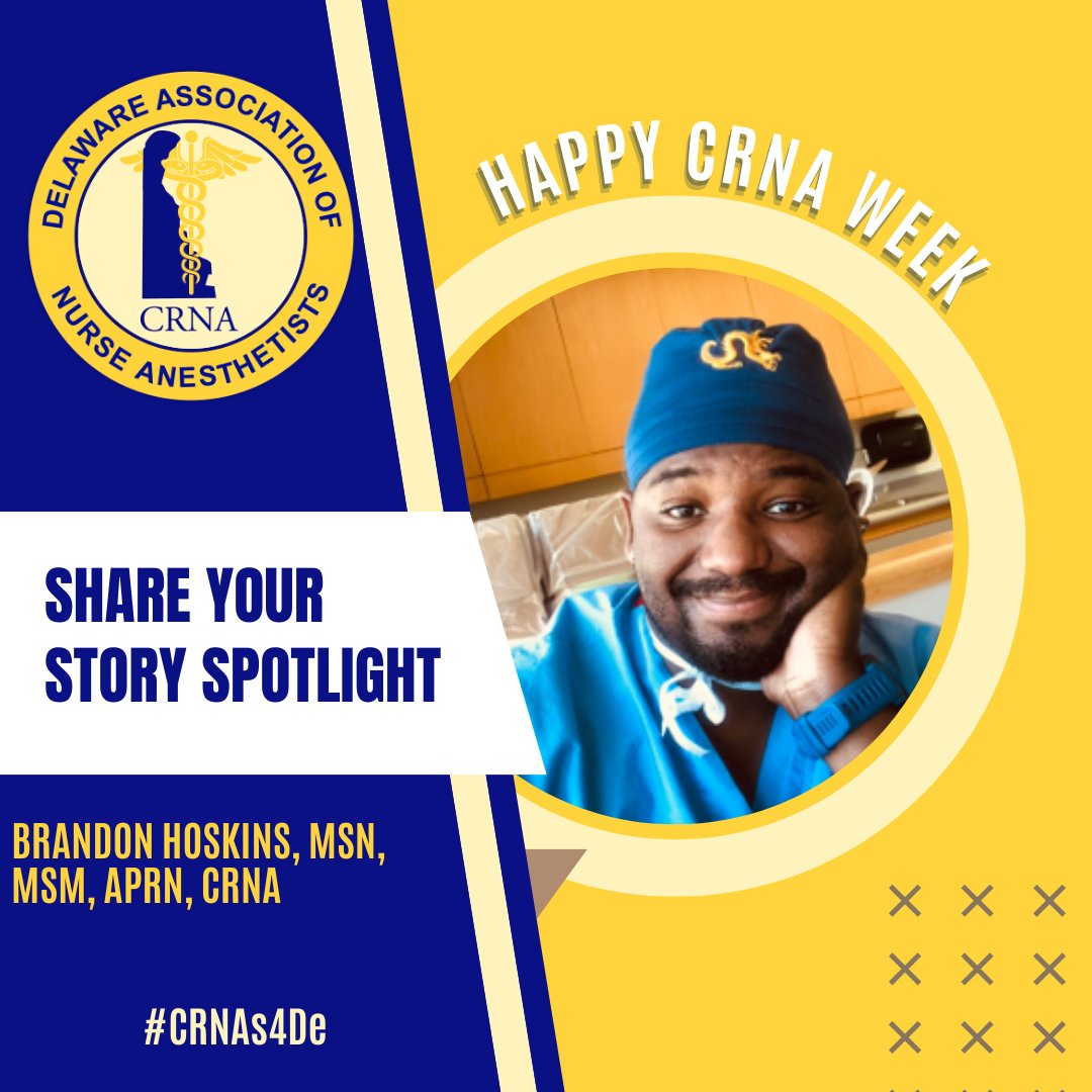 DelawareANA's tweet photo. CRNA Week 2025: Honoring Brandon Hoskins, MSN, MSM, APRN, CRNA, for his leadership, innovation, and dedication to advancing nurse anesthesia! #CRNAWeek2025 #CRNAs4DE https://t.co/8BUul6u1OL