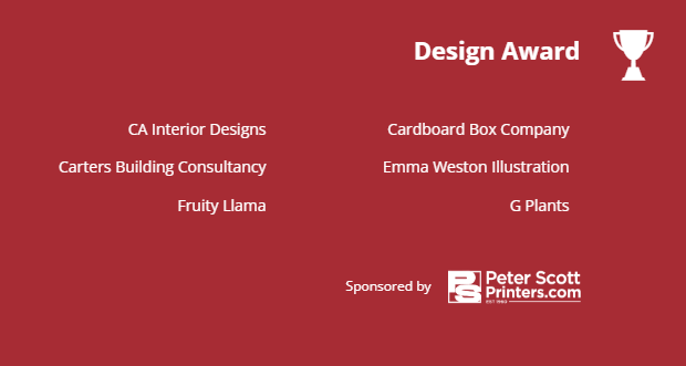 Peter Scott Printers (@psp_print) on Twitter photo 🌹🏆🙌
<a href="/redroseawards/">Red Rose Awards 🌹</a> finalists have now been announced, and we're again sponsoring the Design Award this year.
🤞Good luck to:
CA Interior Designs
Cardboard Box Company
Carters Building Consultancy
Emma Weston Illustration
Fruity Llama
G Plants
#RRA25 🌹🏆🙌
<a href="/redroseawards/">Red Rose Awards 🌹</a> finalists have now been announced, and we're again sponsoring the Design Award this year.
🤞Good luck to:
CA Interior Designs
Cardboard Box Company
Carters Building Consultancy
Emma Weston Illustration
Fruity Llama
G Plants
#RRA25