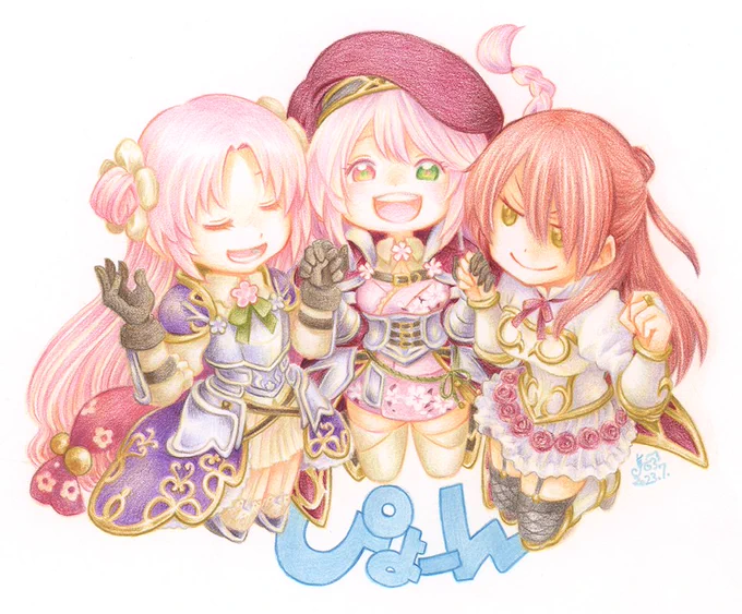 花騎士10周年おめでとうございます!(とりあえずの過去絵ですが…)#花騎士10周年 #フラワーナイトガールイラスト 