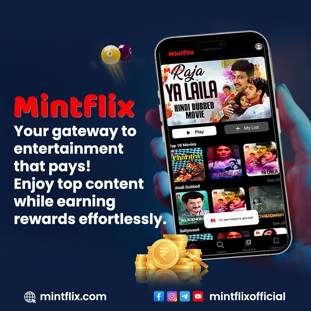 mintflixapp's tweet image. 📺💸 Mintflix: Where entertainment meets earnings!
Enjoy top content and earn rewards effortlessly. 🎬✨

Start streaming today at mintflix.com! 🍿

#Mintflix #WatchToEarn #StreamAndEarn