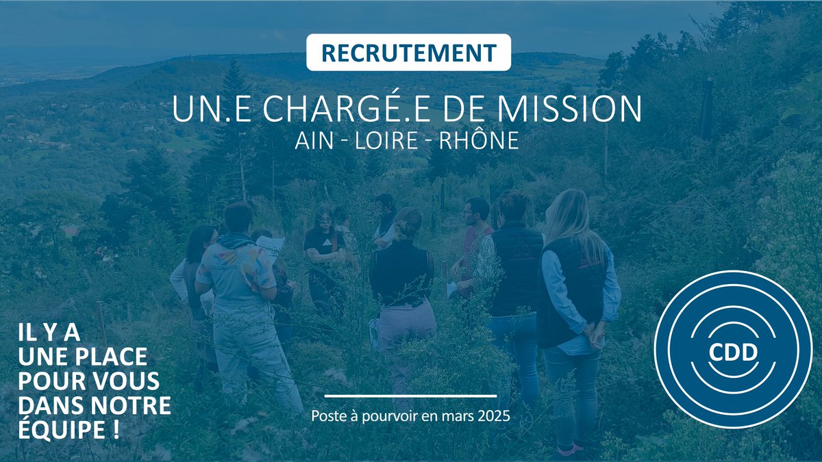#LesCommunesforestières recrutent ! 
Nous cherchons un(e) chargé(e) de mission pour rejoindre notre équipe !
📩Envoyez vos CV et postulez maintenant !
Pour en savoir plus : communesforestieres-aura.org/documents/empl…