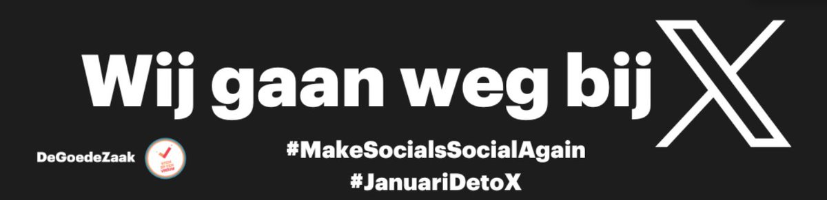 #DetoX 
X is allang geen plek meer waar iedereen veilig mee kan doen aan een goed debat, maar een steeds grotere  bedreiging voor onze democratie. Het is verworden tot een platform voor desinformatie, haat en discriminatie. Dus ik vertrek van X.