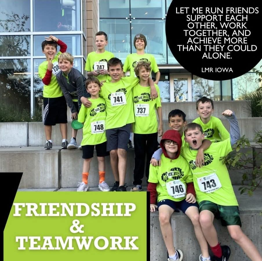 Bring Let Me Run to your school this spring!  We're looking to grow more opportunities for boys in the Iowa City/Cedar Rapids area to experience LMR and grow through the program.

We need host schools and volunteer coaches.  Contact me at tad@letmerun.org for more info!