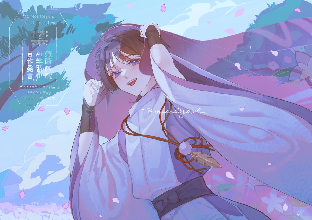 "Happy birthday, Kabukimono. I hope your smile never fades, as the flower that blooms beautifully in the spring at Tatarasuna."

#wanderer #genshinimpact