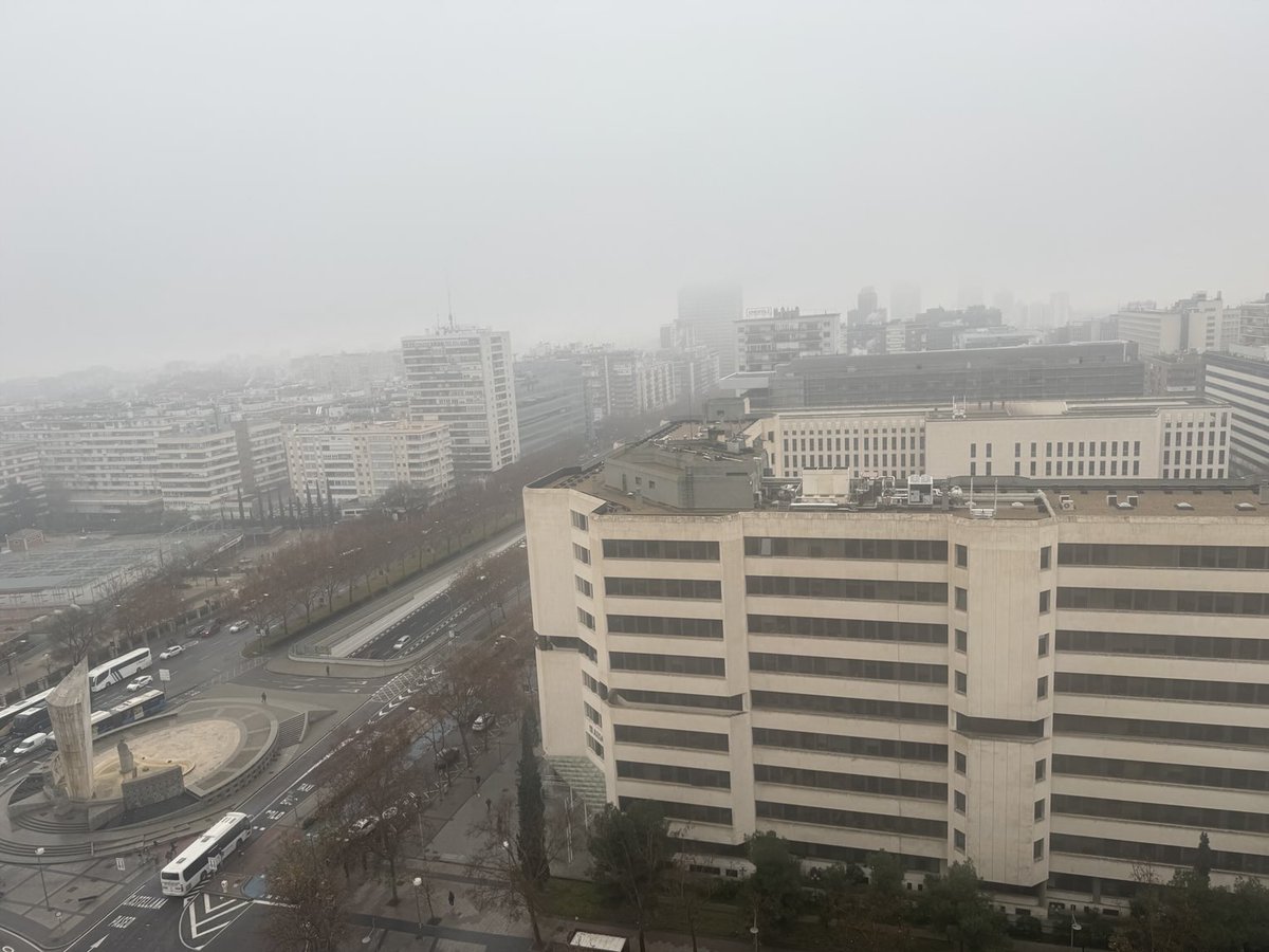 Así está el clima en la ciudad de Madrid, España.