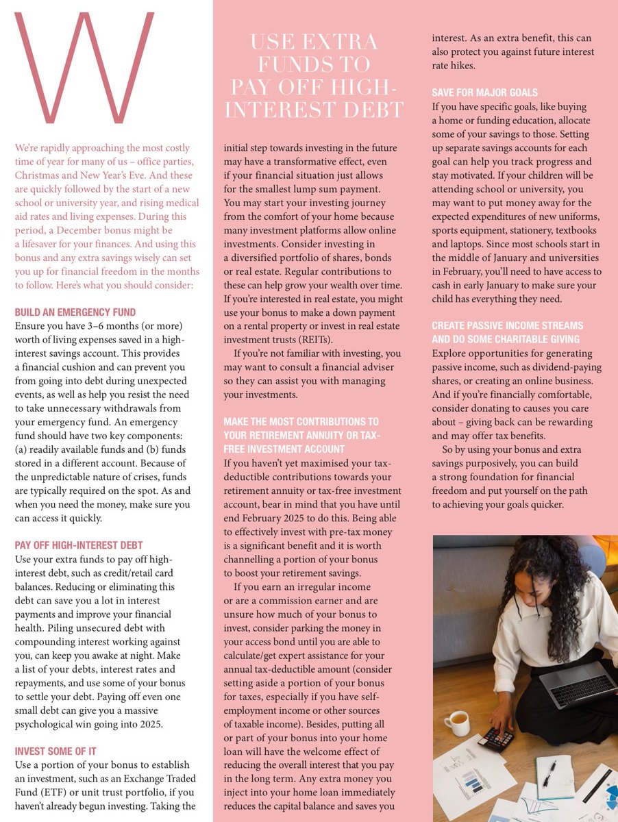 Compliments of the new year! In 2025 do you want to work towards financial freedom? Dive into this insightful write-up and discover practical steps to take control of your finances…
*Subscribe to our newsletter, if you’d like this article sent to you.
#financialfreedom #newgoals