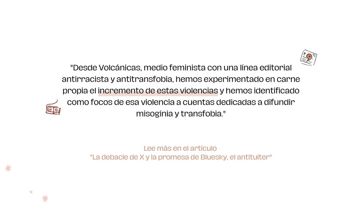 👉En este hilo recuperamos el debate encendido🔥 los últimos meses acerca de abandonar las redes sociales comerciales. Los por qués y hacia donde irse, Informémonos juntas❤️ #VamonosJuntas #InternetFeminista. Aquí un extracto del artículo de <a href="/VolcanicasRev/">Volcánicas Periodismo Feminista</a> (1/3) 🧵