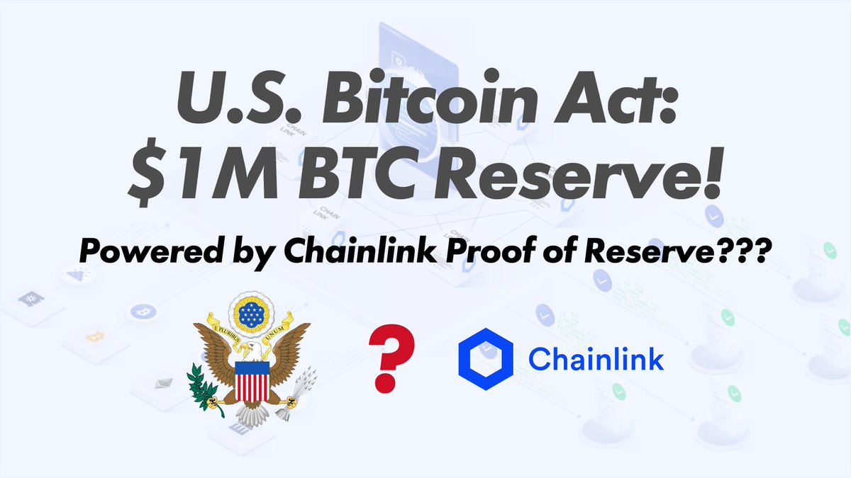 🚨 The U.S. #BitcoinAct of 2024 is a potential game-changer for crypto adoption. It proposes the creation of a Strategic Bitcoin Reserve and mandates a Proof of Reserve (PoR) system to ensure transparency in managing government Bitcoin holdings. 🌍

#Chainlink is the most likely