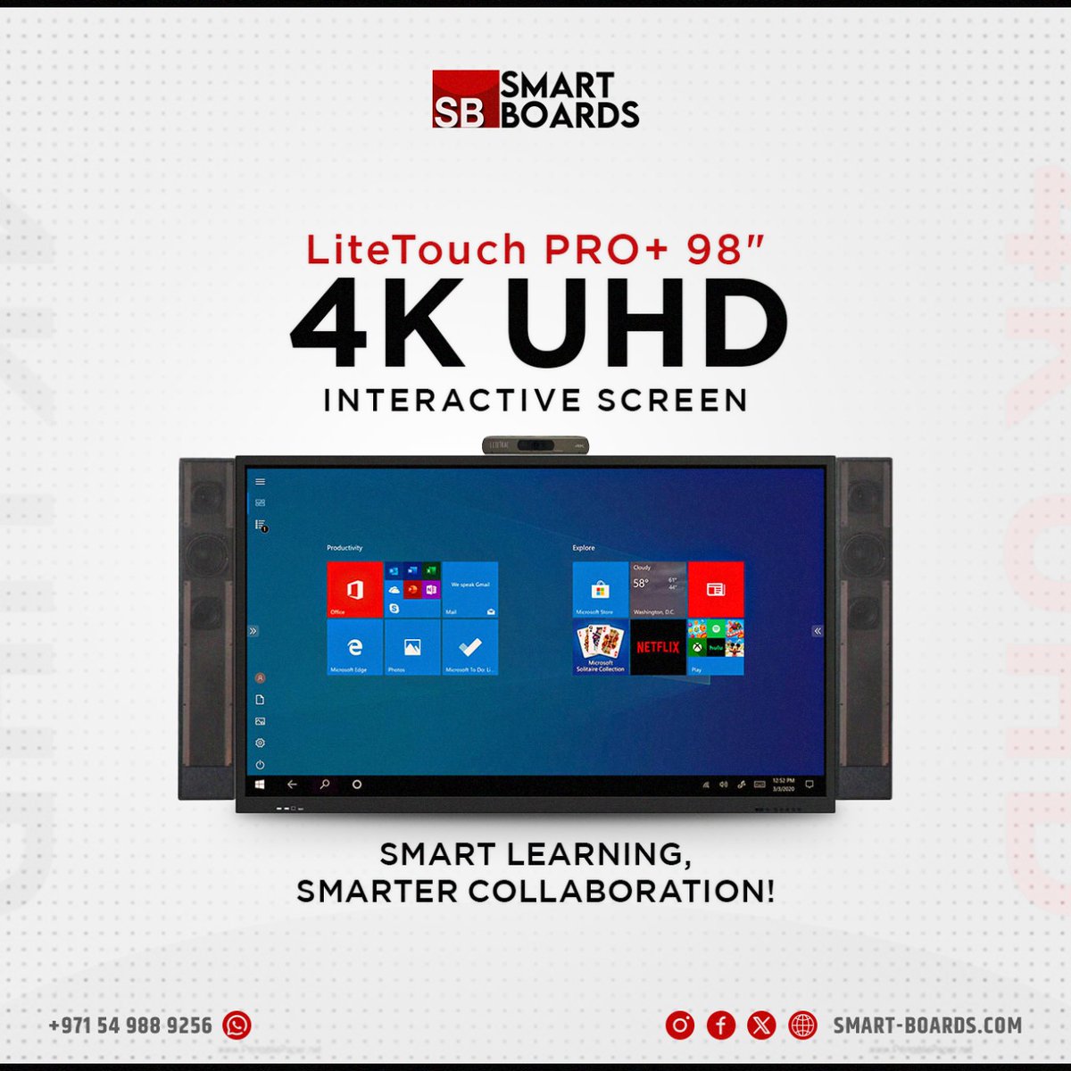 infosmartboards's tweet image. Step into the future of learning and teamwork with the LiteTouch Pro+ 98” 4K Interactive Screen!

info@smart-boards.com
WhatsApp: wa.link/6sn28v
Discover more: smart-boards.com/products/litet…

#LiteTouchPro #SmartLearning #InteractiveScreen #EdTech #SmartBoards