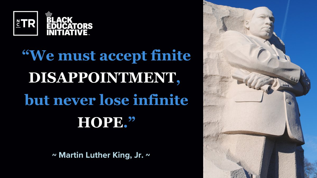 Like Martin Luther King, Jr., once stated, "We must accept finite disappointment, but never lose infinite hope." Today &amp; every day, we honor MLK &amp; celebrate his enduring legacy in support of equality in America. His hope for this nation was boundless &amp; will live on forever.